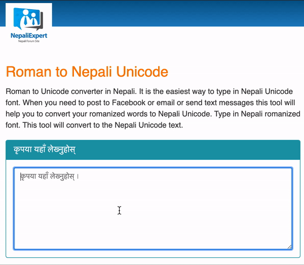 Roman To Nepali Unicode Nepali Expert